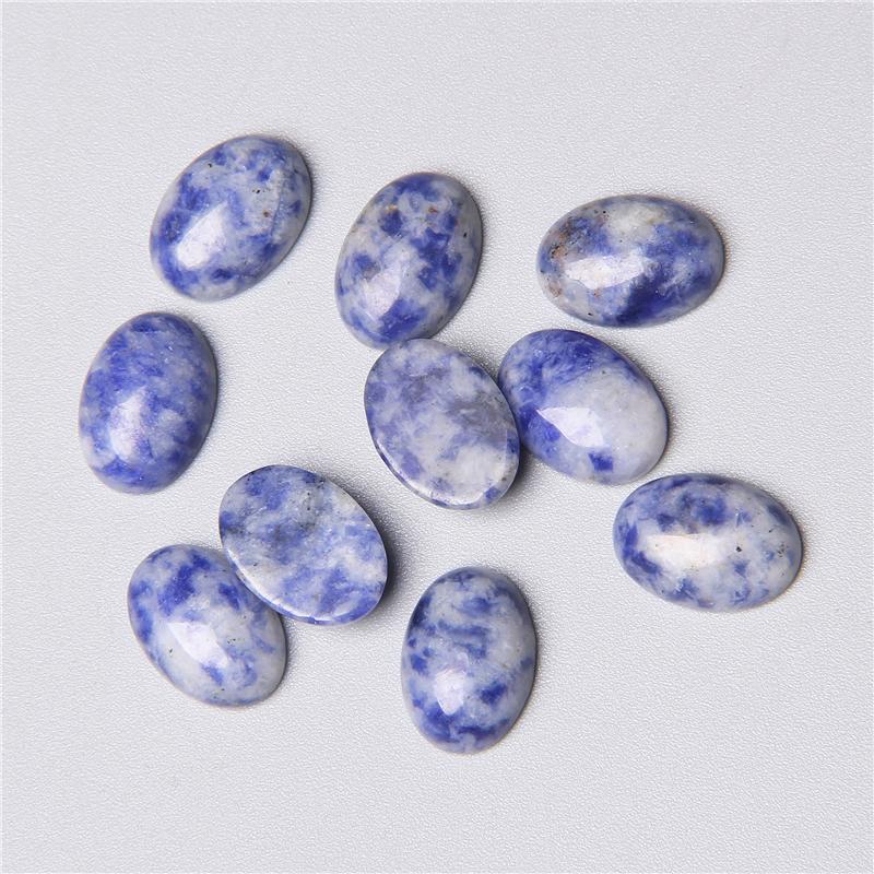 5pc Natural Stone Cabochon Oval Charm Egg Shape Flatback Stone Loose Cabochon for DIY Jewerly Ring Necklace Bracelet Accessories