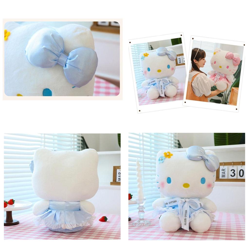 Cute Flower Kt Cat Plush Doll Wholesale Stuffed Toy Katie Cat Doll Collectible Gift