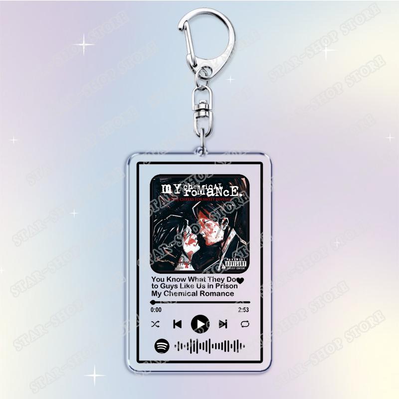 

Popular Singer Music Keychains Keychains for Women Accessories Bag Helena The Ghost of You Songs Code Keyings Jewelry Fans Gifts