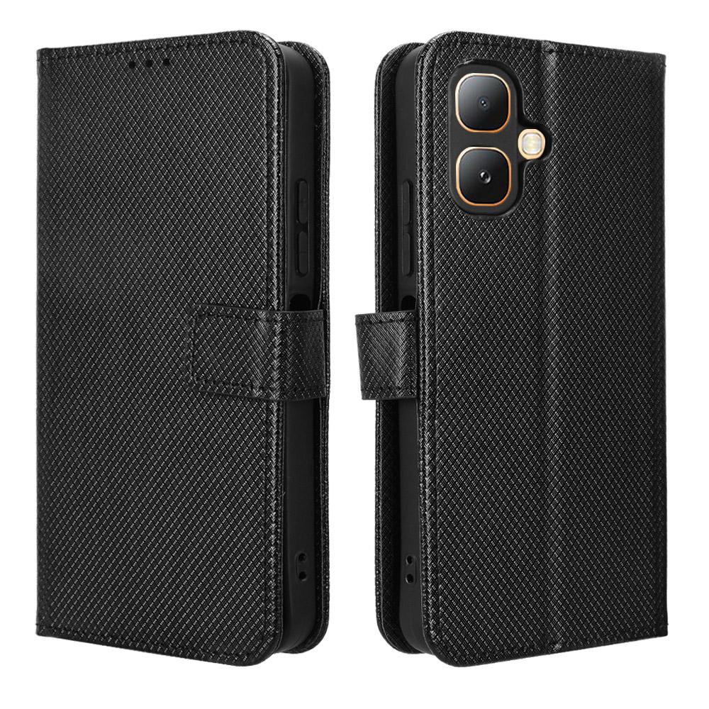 

Flip Cases for Infinix Smart 20 Leather Case [Flip Vintage Leather] Shockproof Durable Retro Phone Case for Infinix Smart 20 чёрный