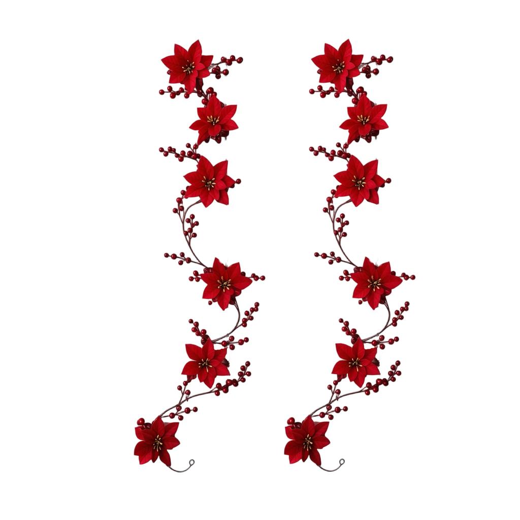 Christmas Red Artificial Wall Hanging Decoration for Front Door and Wall Display
