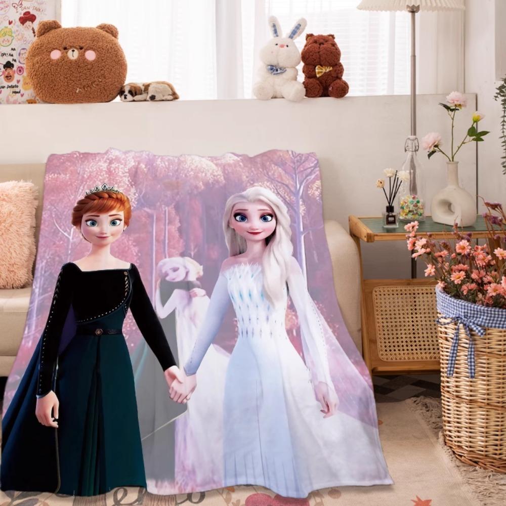 Ice and Snow Princess  Flannel Blanket, Lightweight  Blanket, Sleeping Blanket, Sofa Blanket, Adult Andchildren's Travel Blanket