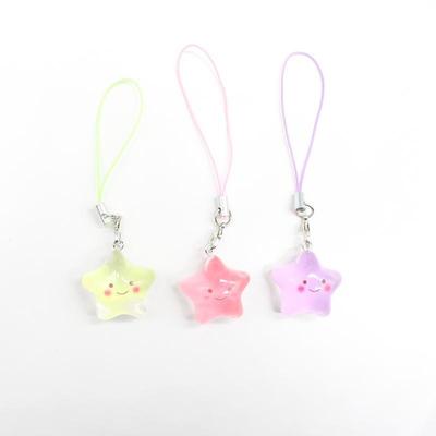 Smiling Star Macaron Cartoon Phone Charm - Cute & Colorful