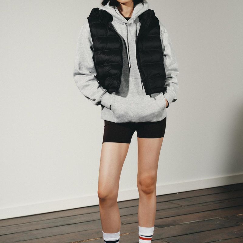 Za Export New Arrival Women's Clothing ZR Fashion Style Fashion Sleeveless Contrast Color Turtleneck Cotton-Padded Jacket Vest 4749811 800