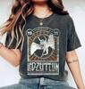 Unisex Shirt Cotton Oversize Large Size Led Zeppelin Shirt Vintage Rock Band Led Zeppelin Tour Tee 70S Music Concert