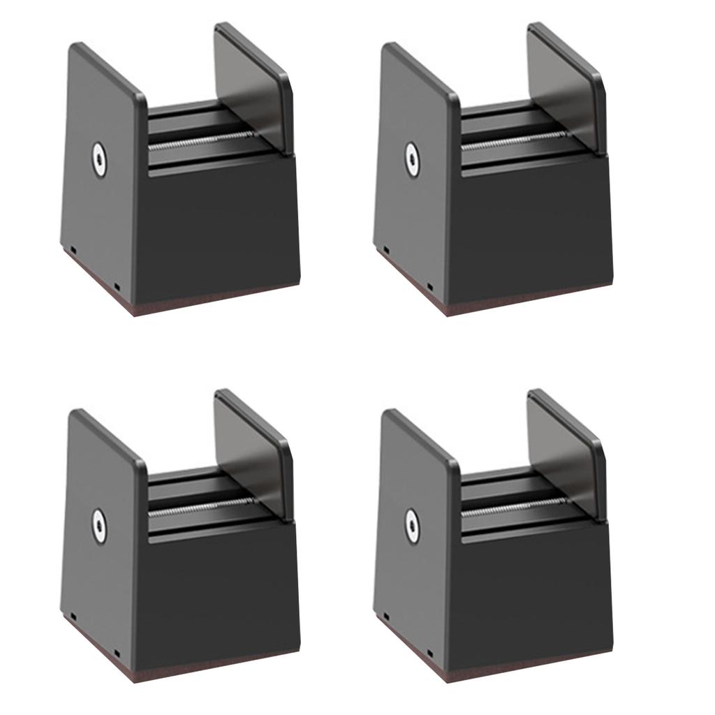 4Pieces Practical Furniture Risers 2Inch Height Adjustable Bed Leg Extenders Convenient for Small Space Daily Use