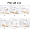 Functional Metal Jewelry Holder Durable Metal Jewelry Stand with Wood Base Holder for Store Counter Display