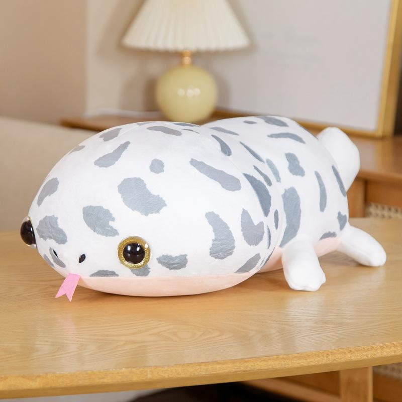 

Soft and cute leopard print lizard doll plush toy lying down lizard doll kindergarten baby soothing doll 40cm（0.22kg）