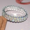 Squisito Bracciale da Sposa con Strass Esagerati per Esibizione sul Palco