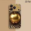 Golden Apple Patterned tempered glass design for iPhone16 17 ProMax 1514 1312 11ProMax Phone Case Camera Cover Shockproof Hard B
