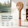 Wood Padel Training Paddle Perforated Head Tennis Practice Bat  Ball Hitting Drill