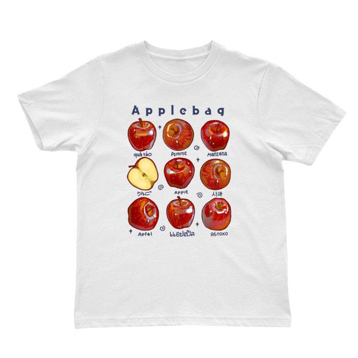 

Multilingual Apple T-Shirt Funny Fruit Language Graphic Tee Unisex Gift S