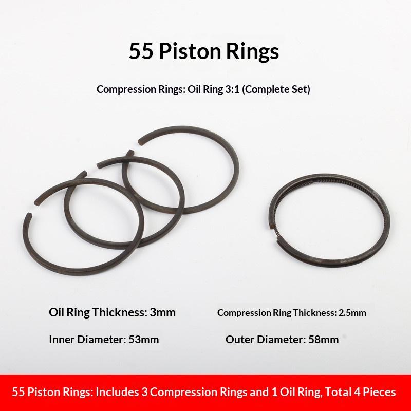 1/3 Pezzi Diametro Cilindro 42/47/48/51/55/65/70Mm Set Anelli Pistone Compressore d'Aria Compressori d'Aria Pompe d'Aria Parti Pneumatiche