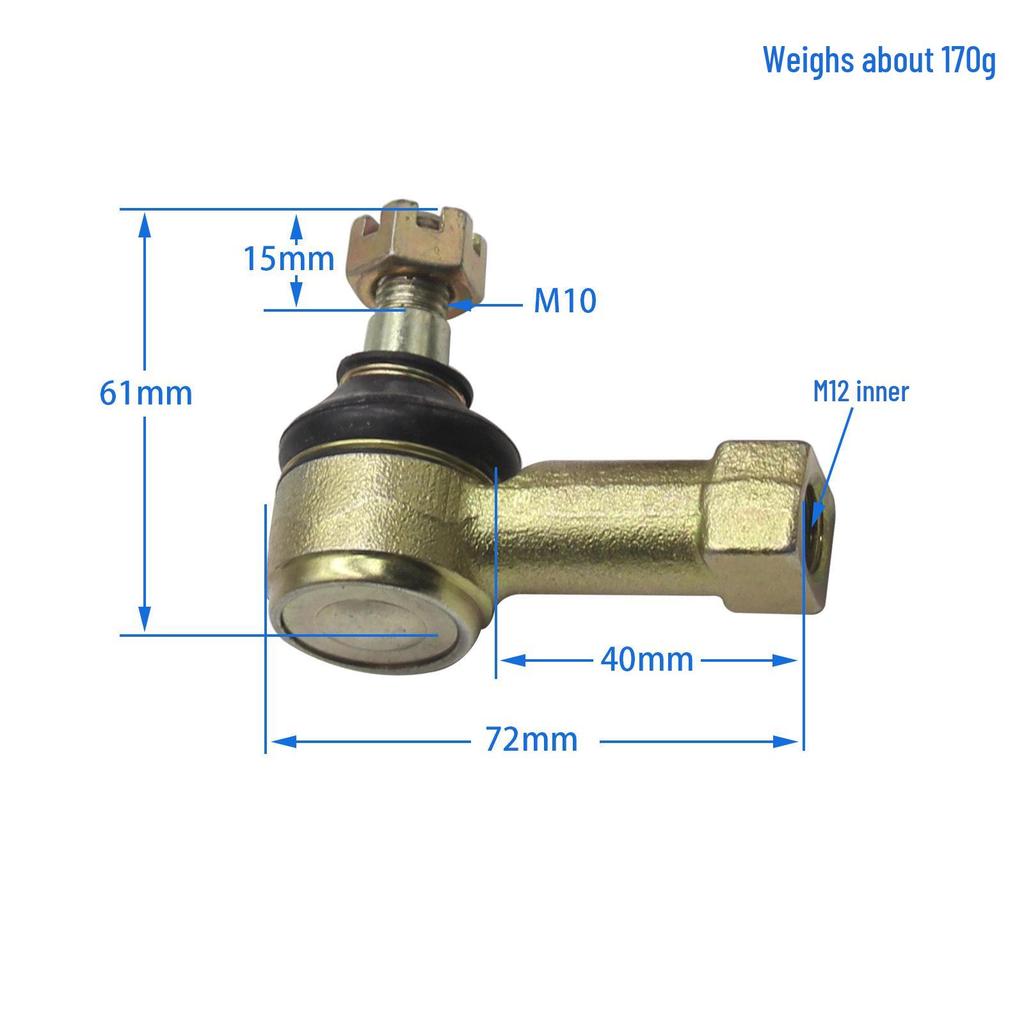 Beach Kart Modification Accessories: M10/M12 Steering Tie Rod Ball Joint for Front Suspension
