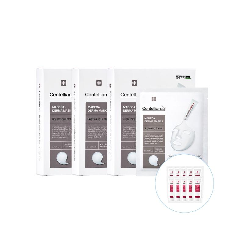 Derma Mask 3 Brightening Formula (Intensive Whitening) 3 Boxes (30 Sheets) + 10 Free 1ml Trial Sheets