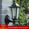 Hexagonal Outdoor Wall Light: European Retro Waterproof Lamp in Antique Bronze Black for Balcony Decor