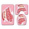 3D Digital Printing Christmas Waterproof Shower Curtain Four-Piece Bathroom Non-Slip Door Mat Bedroom Living Room Floor Mat Carpet
