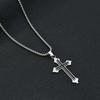 Steel Street Style Hollow Black Men Necklaces Clavicle Chains Cross Necklaces Cross Pendants