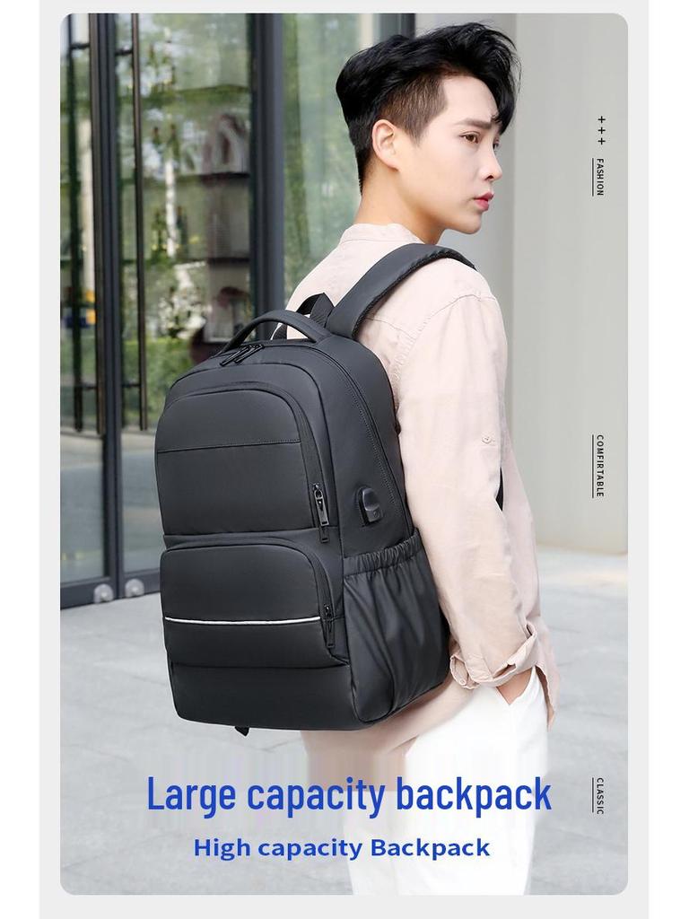 Men's Large-Capacity Waterproof Commuter Backpack for Business, Travel, and School