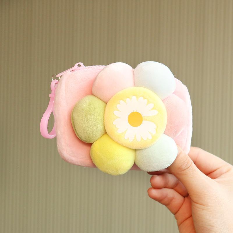 Colorful Daisy Coin and Earphone Pouch Keyholder Gift