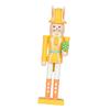 Easter Bunny Figurine Wooden Nutcracker Animal Statue Miniature 1 12 Doll House Decoration for Home Office Table Bedroom