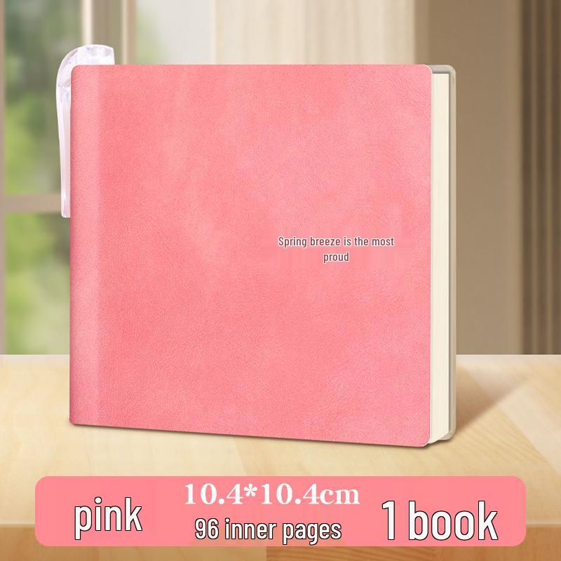 Stylish Cartoon Stamp Mini Notebook: Cute, High-Value, Simple Square Pocket Journal