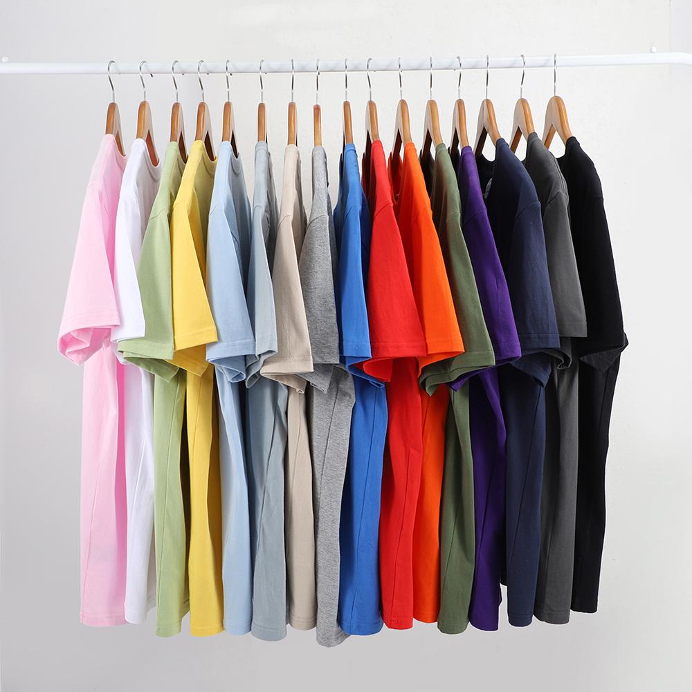 2025 New Summer 200GSM T-Shirt Oversized Solid Color for Men and Women Tops Tees