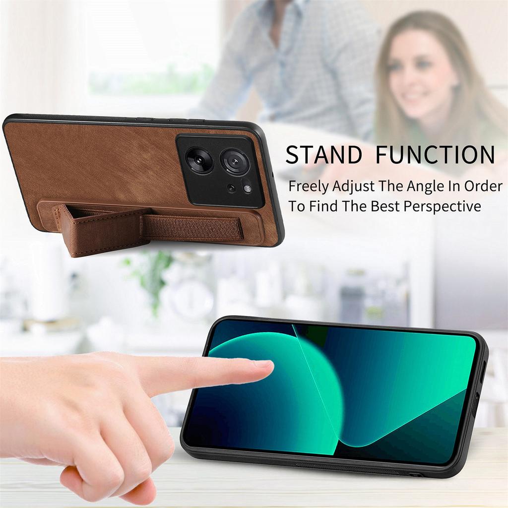 Wristband Vintage Leather Case For Xiaomi Redmi Note 13 12 Pro Plus 11S 14 12T 11T POCO X4 X5 F5 13C Kickstand Anti Drop Cover