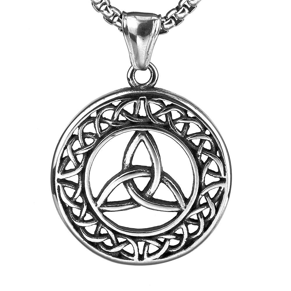 

Подвеска-кулон из титановой стали с кельтским узлом викингов для мужчин.