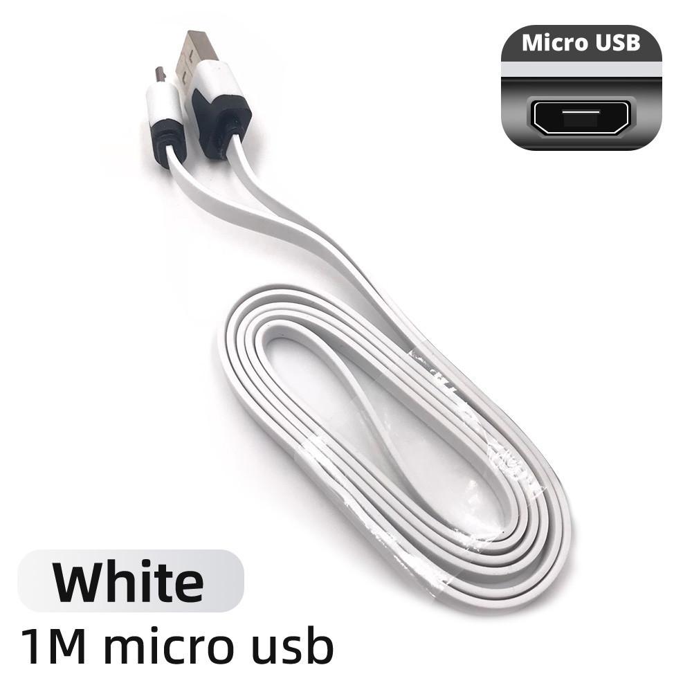 

HdoorLink Micro USB Charger Cable Colorful Noodle Flat 1M Data Sync Cable for Xiaomi Android Wire Charging USB Cable белый