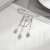 1pc Fashion Tassel Street Accessory Designer Heart-Shaped Pendant Ankle Chain Decoration, Party Jewelry, Street Style, Minimalist Design