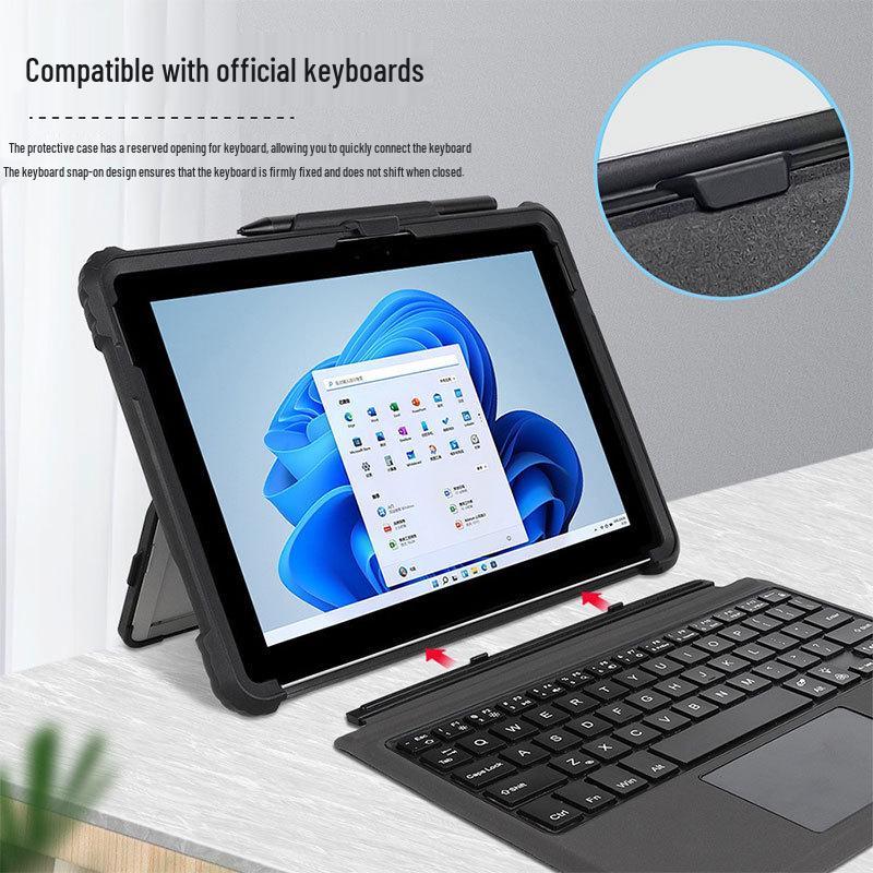 Pro Protective Surface Case: Drop-Proof for Pro Models with Durable Plastic Shell & Go1234 Keyboard Shell
