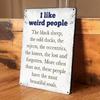 1PC Vintage I Like Weird People Metal Sign Rustic Black Sheep Duck Tin Plaque Wall Decor