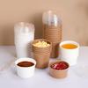 100 Tazzine di Plastica Monouso per Salse con Coperchio - Ideali per Polpa di Frutto della Passione, Salsa Piccante, Salsa di Soia e Condimenti