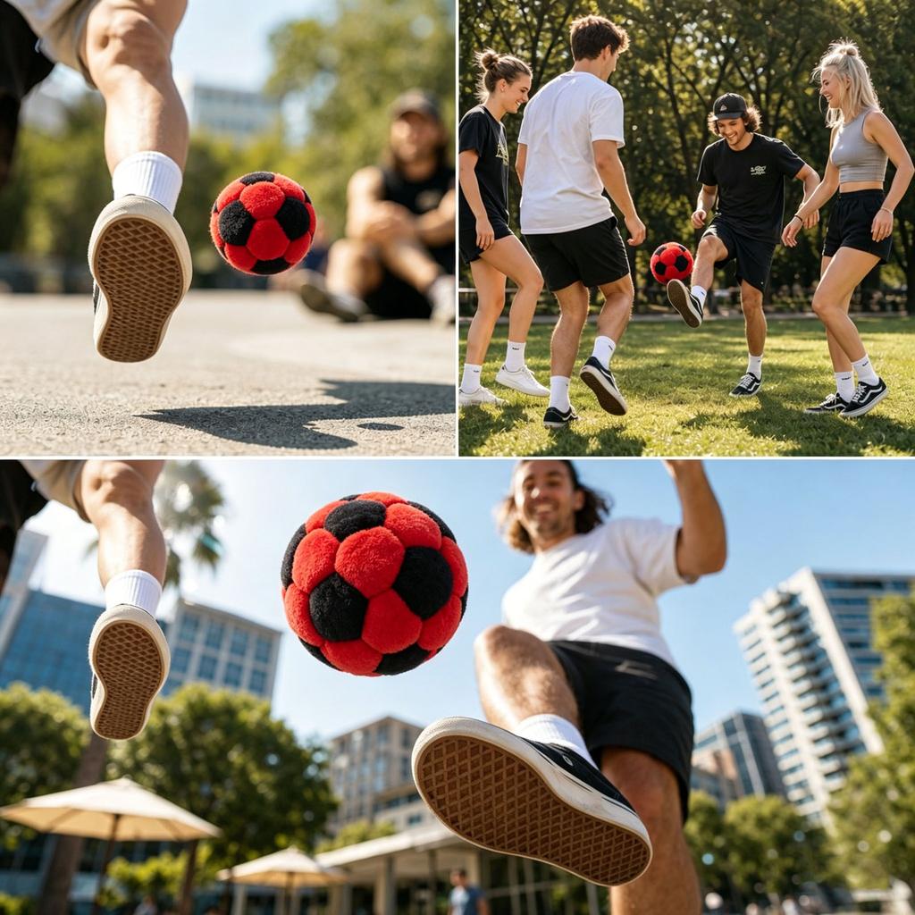 Weicher Stoff Hacky Sack Fußsack mit strapazierfähiger Naht und komfortabler Füllung, geeignet für Anfänger und Freestyle-Übungen, für den Innen- und Außenbereich