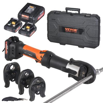 Press Tool and Battery Kit, Press Tool, Electric Pipe Crimping Tool with M15, M22, M28 Jaws, Press Tool Kit with 2pcs 18V 2.0Ah Battery
