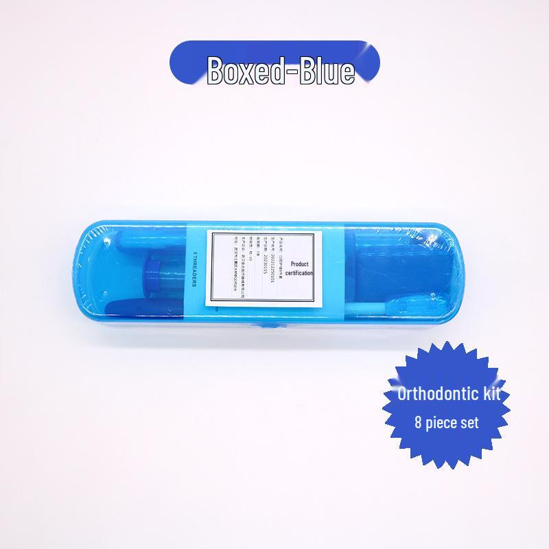 Orthodontic Care Kit: Wax, Interdental Brush, Floss, Mirror, 8-Piece Set