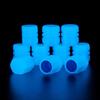 4 Pcs Valves Stem Caps Tire Valves Caps Universal Sparkling Illuminated Luminous Valves Nozzles Self-luminous Stem Cover Decor
