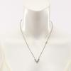 Used LOUIS VUITTON Essential V Necklace Stainless Steel Silver Used