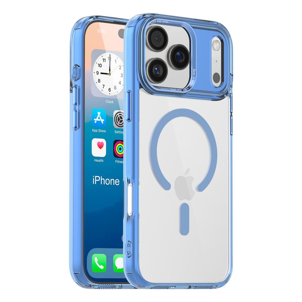 Ice colored Magnetic Suction Is Suitable for IPhone17ProMax Phone Cases and Apple 17Air Metal Lens Drop Protection Cases