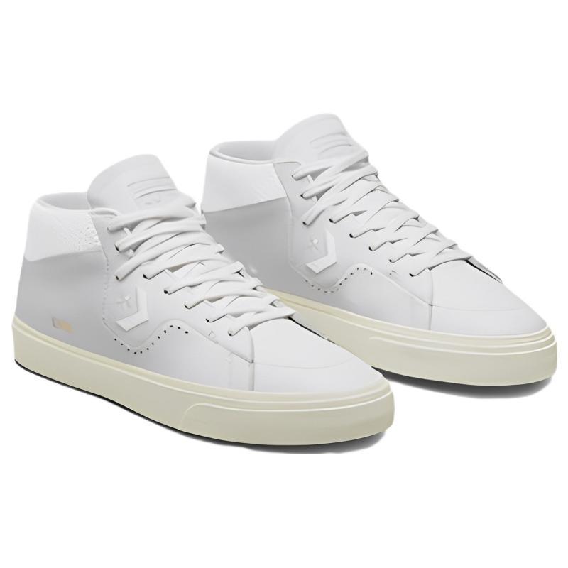 Converse Cons Louie Lopez Pro Mono-Leder Rutschfest und Abriebfest Low-Top Board Schuhe Unisex Weiß Grau
