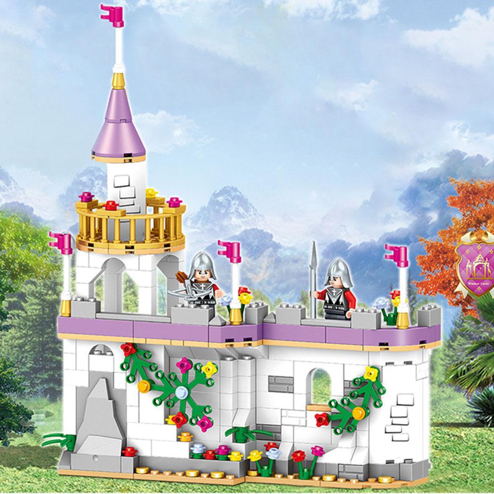 Girls Castle Building Blocks Kit Sweet Princess Style House City Model Diy Assembled Enlighten Bricks Toys Ornaments Children Gift