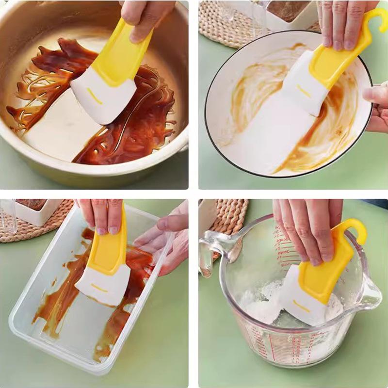 Silicone Kitchen Scraper for Oil Stains - Food Safe Soft Cleaner for Pots, Pans, and Stove Tops