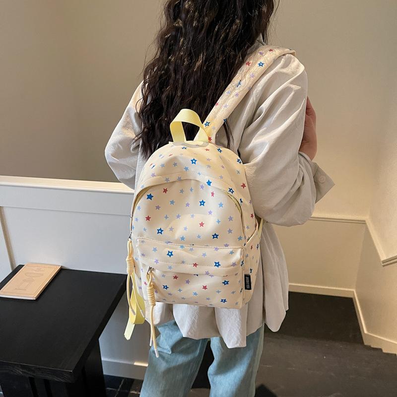 Schoolbag New Women's College Style School Bag Junior High School Student Star Large Capacity Simple Versatile High Value Backpack