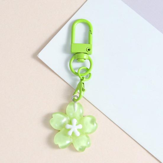 Keychain Pendant Ergonomic Flower Design Key Ring Decorative Key Holder Car Door Backpack Bag Accessory