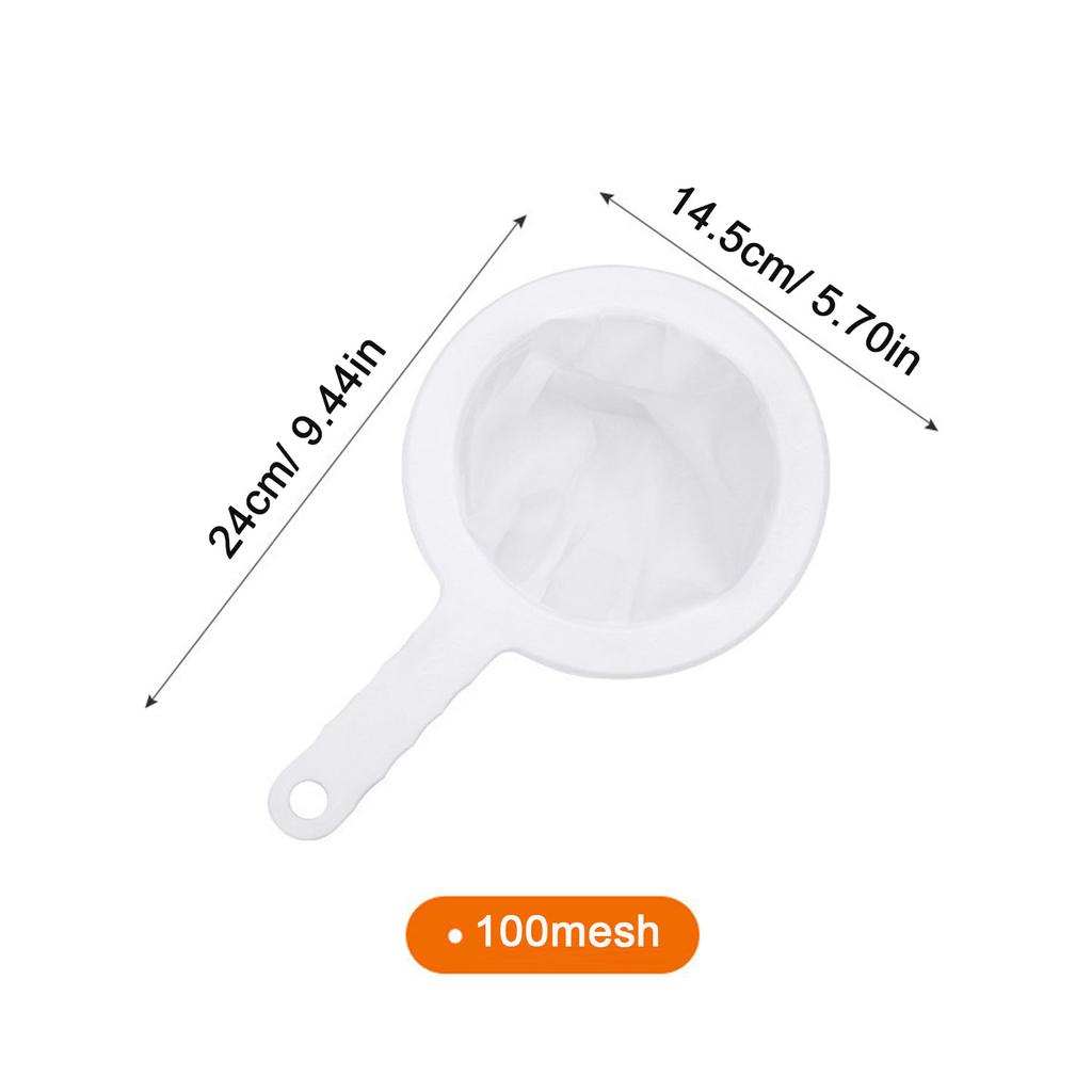 100/200/300/400 Mesh Washable Nylon Ultras-fine Filter Mesh Spoon Sieve Soybean Milk Juice Coffee Tea Filter Kitchen Colander