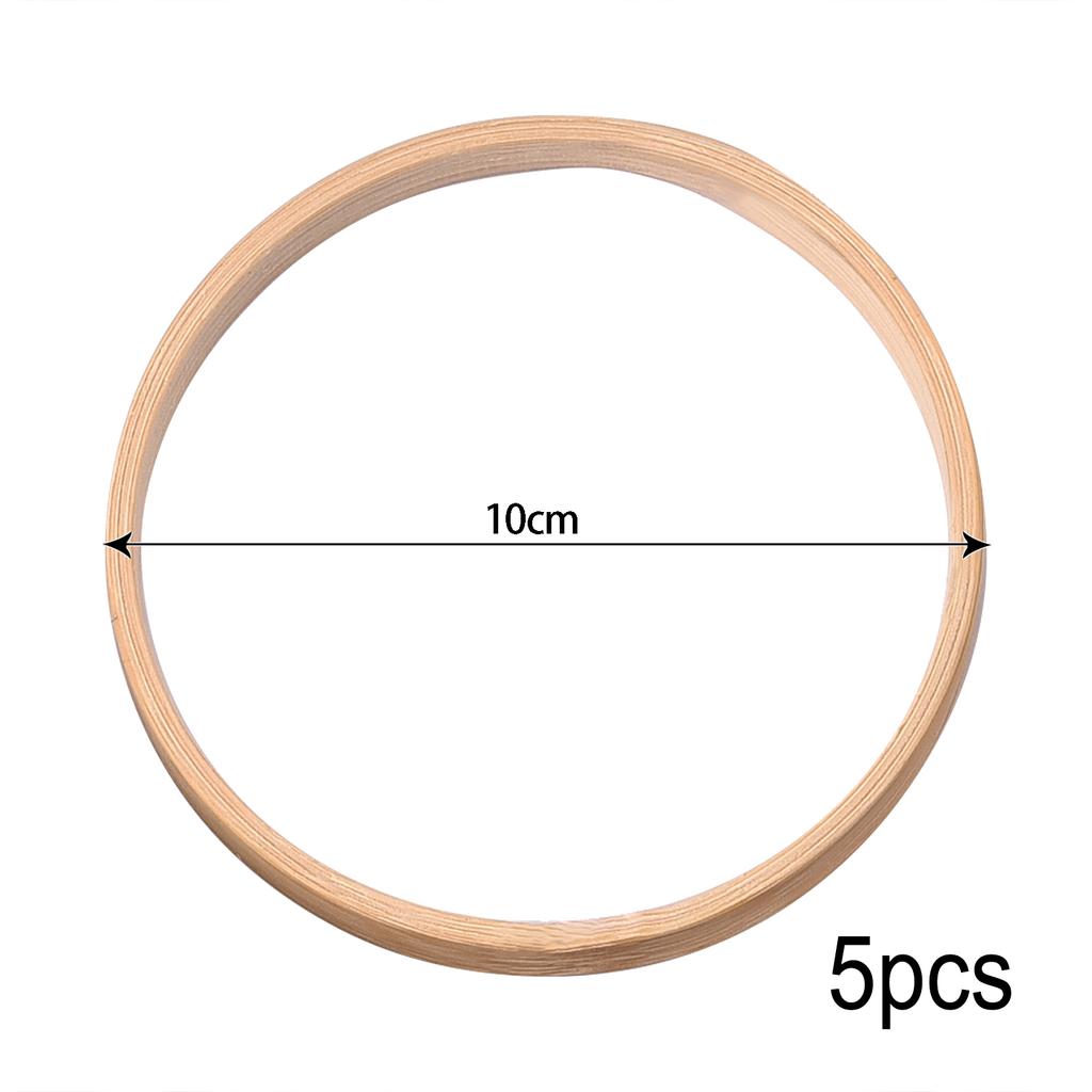 5 Pezzi 10/15/18/20/23/26cm Anello di Legno Cerchio di Bambù Cornice Ghirlanda Fai-da-te Cerchio Decorativo Strumenti per Artigianato Decorazione Matrimonio Natale