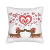 Pillow Cover Flat Various Dog Breeds Illustration  Retro Trendy Pillow Case For Sofa Home Decoration Pillowcases