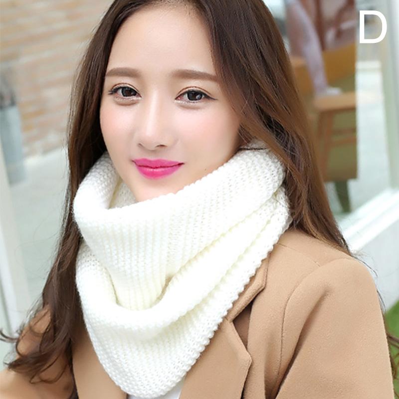 Women Fashion Accessories Neck Warmer Ring Scarves Winter Warm Knitted Scarf 120cm Scarf