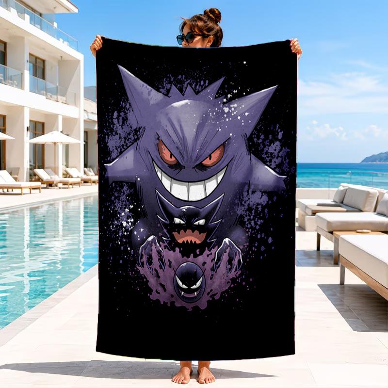 Ghost Haunting Glow Beach Towel, Microfiber Beach Towel, Perfect For Pool, Beach, Travel, Home Decor Beach Party Fan gifts